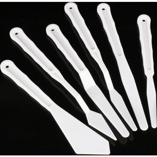 Plastic Palette Knife Scraper Spatula Knives Shovel Art Supplies Acrylic Plate 6pcs/lot Modelismo Clay Tools Set