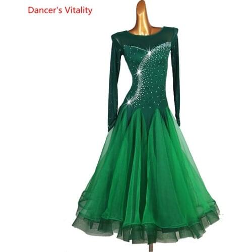 Ballroom Dance Dress High-End Skirt National Standard Waltz Dancing Female Adult Child Profession Performance Clothing