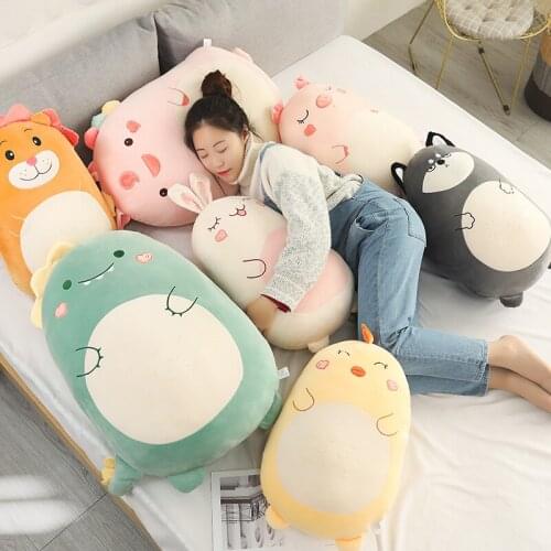 Kawaii Dinosaur Pig Unicorn Rabbit Plush Toys Cartoon Animal Pillow Lovely Dolls Stuffed Soft Toys for Children Girls Present