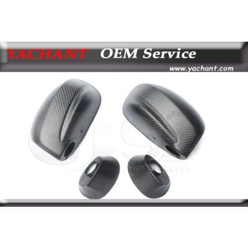 Full Carbon Fiber Matte Finish Whole Side Mirror Cover with Base LHD Fit For 2008-2014 Skyline R35 GTR CBA DBA Side Mirror Frame