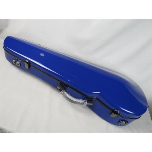 Excellent blue fiberglass adjustable 15-17" viola case,fine workmanship
