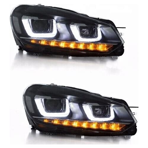 Goodmolds manufacturer factory wholesales headlight sequential led head lamp 2008 -2013 for VW golf 6 golf mk6