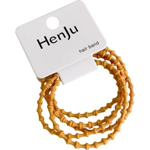 Simple Cloth Grey Purple Pink Green Orange Yellow Elastic Hair Bands Ponytail Holders Headwear for Women & Kids 5pcs/set