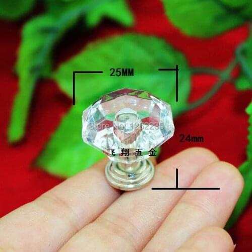 25*24MM Crown Acrylic Handles Transparent drawer pull buckle decoration Furniture door pull ring Wholesale