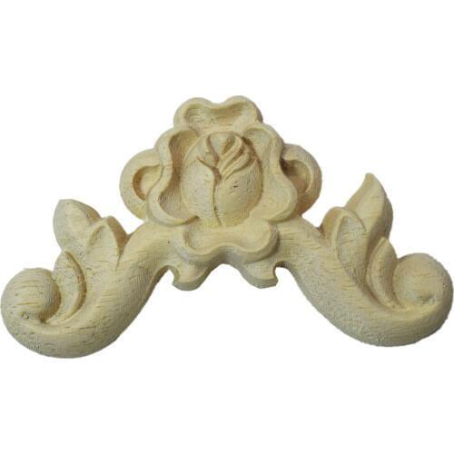 Retro Vintage Wooden Applique Cupboard Doors Windows Small Decorative Floral Applique Mini Kawaii Home Decoration Accessories