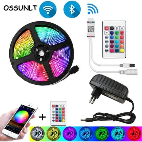 LED Strips Lights Bluetooth-Compatible Luces RGB 5050 SMD 2835 Waterproof WiFi Flexible Lamp Tape Ribbon Diode DC12V 5M 10M-20M