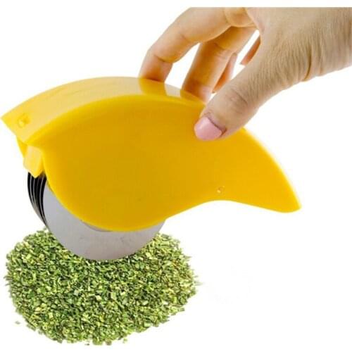 Herb Rolling Mincer Herbal Manual Scallion Cutter Slicers Non-slip Grid 6 Stainless Steel Blade Kitchen Gadgets Cooking Tools