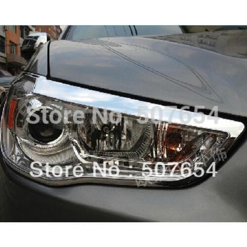 High quality 4pcs car headlamp decoration cover,front lamp cover,headlight trim for MITSBISHI ASX 2011