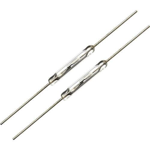 10 pcs Reed contact Magnetic Switch 14mm x 2mm Miniature Reed switch 44mm length Normally Open Magnetic Induction switch