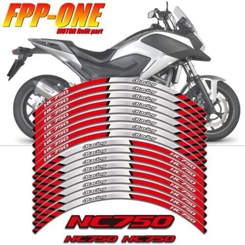FOR HONDA NC750X NC 750 NC750 Motorcycle Parts Contour Wheel Decoration Decal Sticker RED