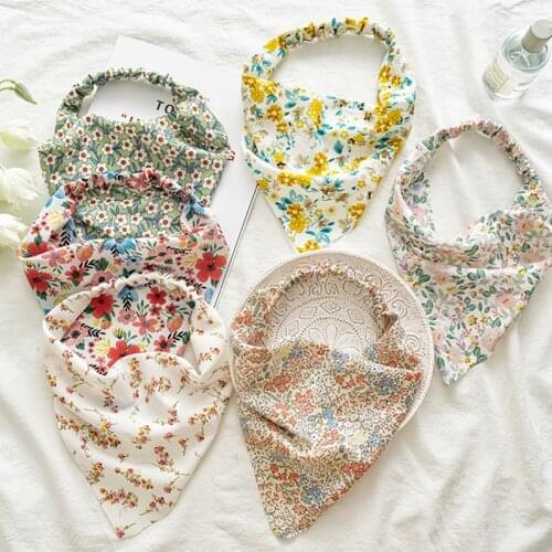 Summer Style Women Bandanas Floral Print Triangle Hair Scarf Hairbands For Girls Headbands Fashion Hair Accessories Turban
