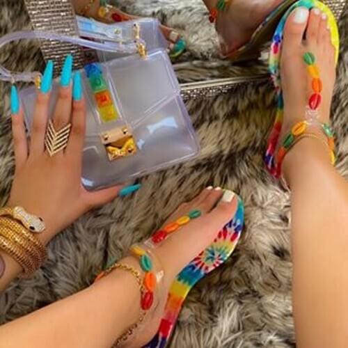 2020 Summer New Women Bag Multicolor Jelly Bag One Shoulder Portable Diagonal Cross All Casual Fashion