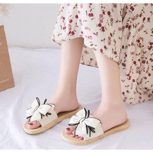 2021 Shoes Woman Sandals For Women Beach Shoes Bow Slip On Gladiator Sandals Women Summer Footwear Flat Sandals Female Plus Size
