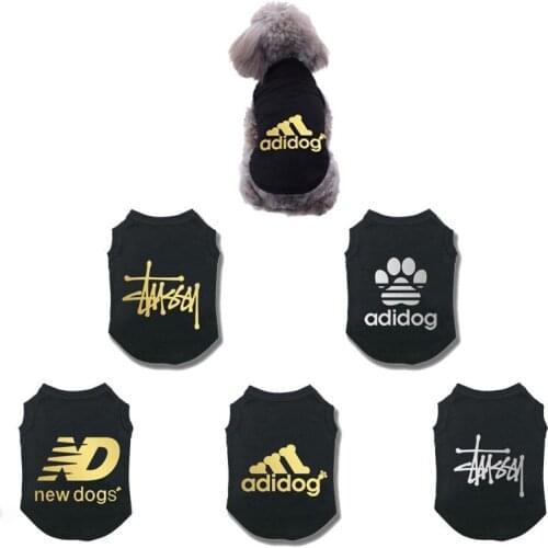 Dog vest adidog 2021 new summer pet clothes small and medium-sized dog hoodie puppy clothes Chihuahua sports T-shirt