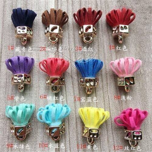 1.8 * 1.1 cm DIY jewelry accessories The New Multicolor velvet rope tassels Imitation metal cap Fringe Sui child Pendant Mini wh