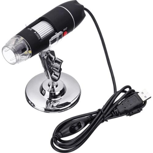 1000X USB Microscope Handheld Portable Digital Microscope USB Interface Electron Microscopes With 8 LEDs And Metal Bracket