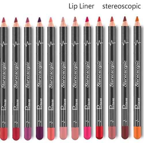 12 Colors Nude Lip Pencils Matte Lipstick Lip Liner Pen Waterproof Pigments Matte Natural Contour Lipliner Pencil Beauty Tools