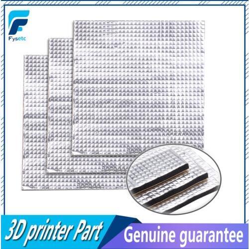 2PCS 235*235*10mm Heat Insulation Cotton Foil Self-adhesive Insulation Cotton For cr-10 3D Printer Heating Bed Sticker