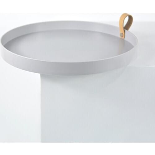 2021 New Plastic Nordic White Round Jewelry Tray Living Room Kitchen Table Meal Ring Trays Storage Sofa Tray Decor Opbergvak