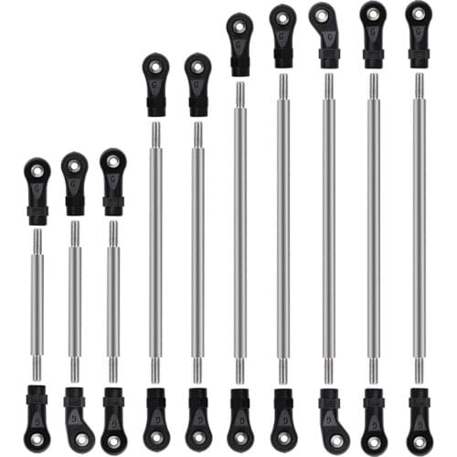 324Mm Wheelbase Stainless Steel Links Linkage Unassembled Kit for 1/10 RC Crawler Car Traxxas TRX4 Upgrade Parts