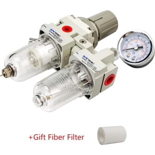 AC2010-02 Manual Drainage Supply Air Pump Compressor Filter Moisture Pneumatic Pressure Regulator Oil Water Separator Two-Piece