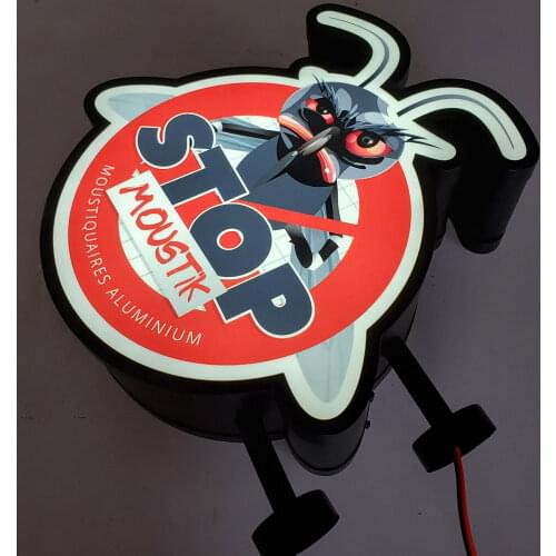 Shopfront acrylic metal light box double side waterproof