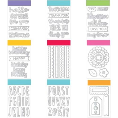 English Blessing Metal Cutting Dies for Scrapbooking New Mold Cut Stencil Handmade DIY Card Make Mould Model Craft Decoration