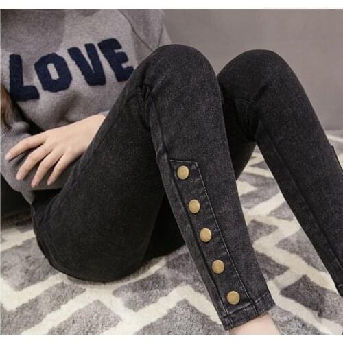 High Waist Boyfriend Jeans Female Pants Stretch Skinny Jeans Slim Pencil Pants Women Elastic Waist mom jeans pantalon femme 4XL