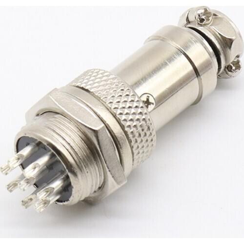 1set GX16 8 Pin Male & Female Diameter 16mm Wire Panel Connector L76 GX16 Circular Connector Aviation Socket Plug Free Shipping