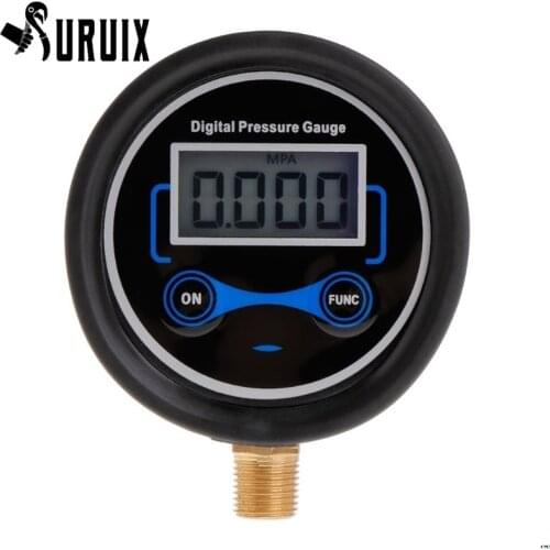 LCD Digital Display Meter for Air Pump, Tire Pressure Gun Digital Display 0-200 PSI Meter 1/8" NPT Precision: 0.01Bar