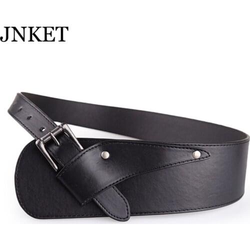JNKET New Fashion Women PU Leather Waist Belt Waistband Dress Belt Leisure Cinturon Clothing Accessoires