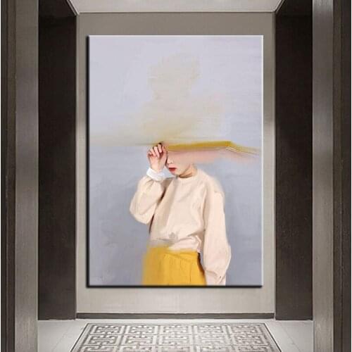 Handmade Figure Girl Simple Abstrac Oil Painting On Canvas For Living Room Home Decor Pictures Wall Art Paintings No Framed