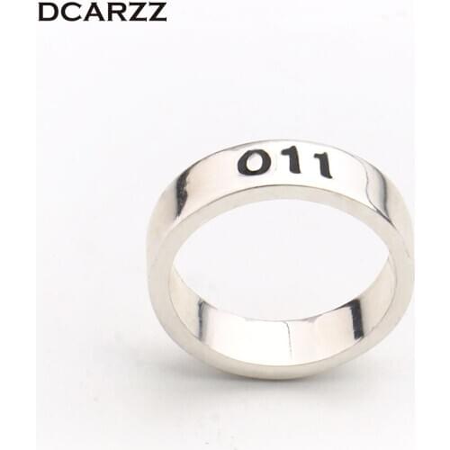 Stranger Things Ring Silver Color Handstamped Eleven Trendy Jewelry Wedding Ring Men Gift Stainless Steel Ring Movie/TV