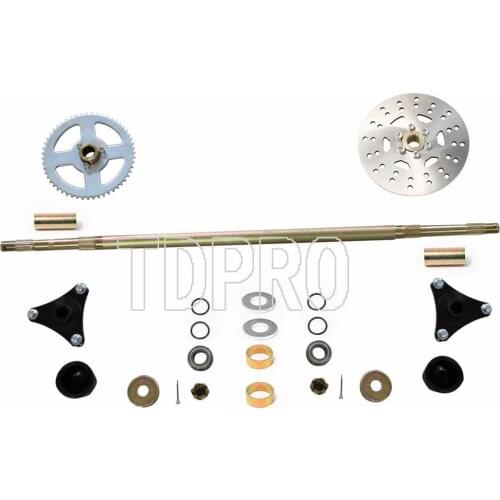 Rear Live Axle Assembly Kit + Sprocket + Rotor+Hub for Go Kart Cart Drift Trike