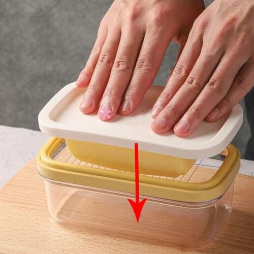 Butter Box Cheese Cutting Storage Box Kitchen Rectangular Containers Kitchen Dinnerware Cheese Dish Box