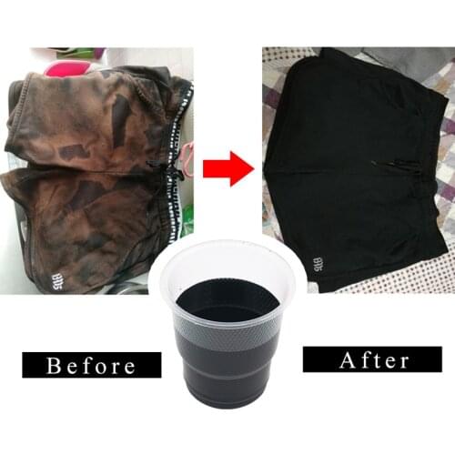 10g Black Color Fabric Dye Pigment Dyestuff Dye for Clothing Textile Dyeing Clothing Renovation for Cotton Nylon Acrylic Paint