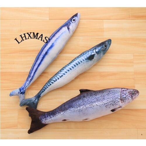 Cute Cat Fish Toy Fish Shape Sisal Hemp Cat Scratch Board Cat Pillow Chew Cat Toys Interactive Pet Accessories D659