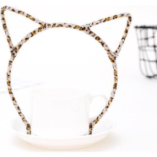 Cute plush cat ears headband headband small devil cat ear hair jewelry hair accessories card