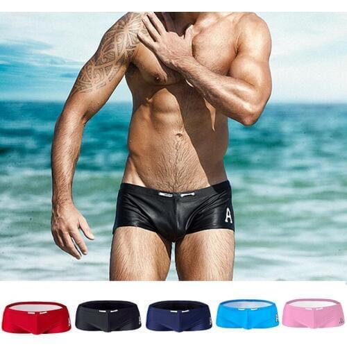 Mens Fashion Shorts Men Swim Shorts Swimwear Solid color Quick Dry Surf Shorts sexy Swimsuit Beach Pants Shortboard swim trunks