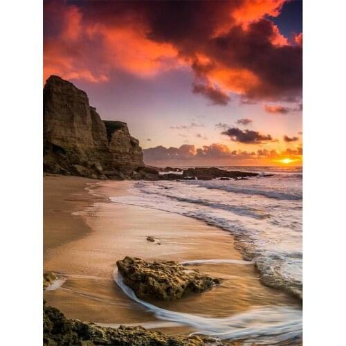 Landscape Sunset Printed 11CT Cross-Stitch Embroidery Set DMC Threads Painting Hobby Needlework Handiwork Promotions Jewelry