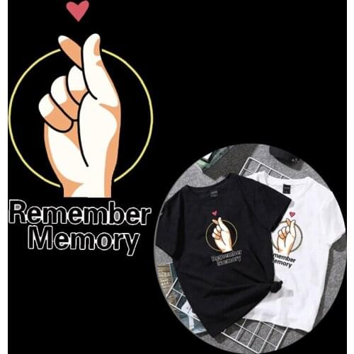 Love You Gestures PVC Patch deal with it Clothes Heat Transfer Printing T shirt Girl Iron on Patches for Clothing Women Sticker