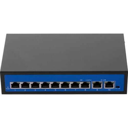 X 8+2 POE Switch 8 Ethernet Port 2.0Gbps 2 Uplink Ethernet Port for IP Camera Wireless