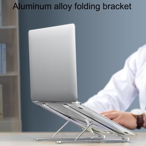 Laptop Stand Portable Heights Adjustable Aluminum AlloyDesktop Ventilated Cooling Holder Folding Ultra for MacBook
