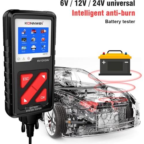 Professional Battery Tester 6V 12V 24V Cranking and Charging System Tester Diagnosis Tool for Car Quick Tester Analyzer