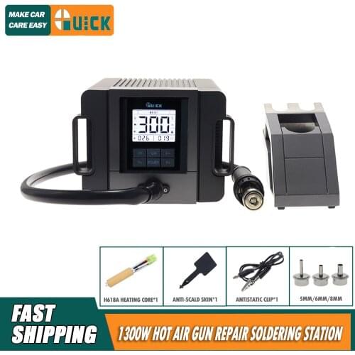 QUICK TR1300A intelligent hot air soldering station mobile phone repair hot air gun demolition welding 1300W rework station