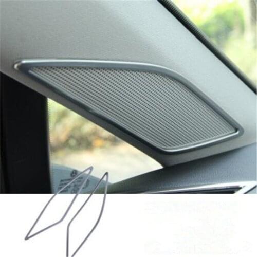 Car-styling Stainless Steel Trim Upper Speaker Decoration Frame Sticker Case For Volkswagen Golf 7 MK7 Auto Accessories