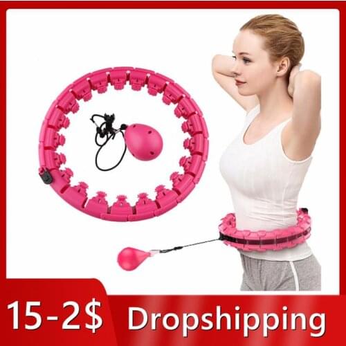 24 Unit Intelligent Sports Hoops Yoga Home Fitness Hoop Adjustable Lose Weight Thin Abdominal Ring Portable Fitness Equipment