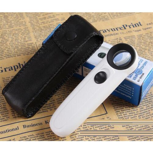 21mm exclamation point type 40X MG6B-1B hand-held magnifying glass with photoelectric Lamps Artifacts jewelry magnifying glass