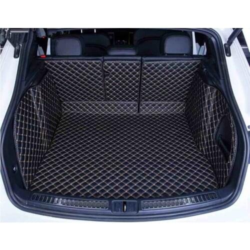 High quality! Full set car trunk mats for Porsche Macan 2020-2014 durable cargo liner boot carpets for Macan 2019,Free shipping