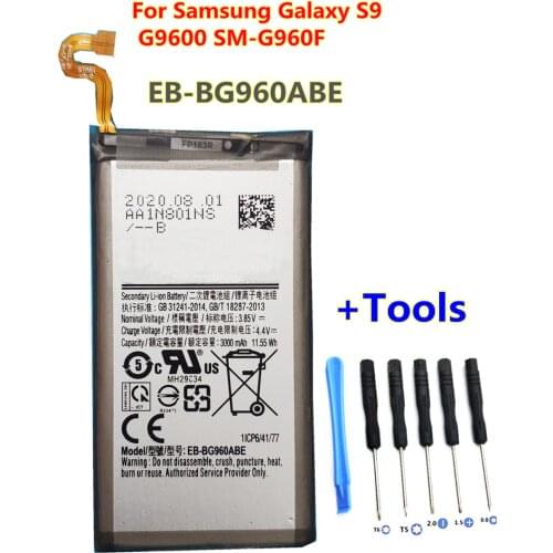 Replacement 3000mAh EB-BG960ABE Battery For Samsung Galaxy S9 G9600 SM-G960F SM-G960 G960F G960 Phone